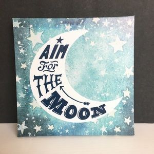 "Aim For The Moon"  8X8 Canvas.